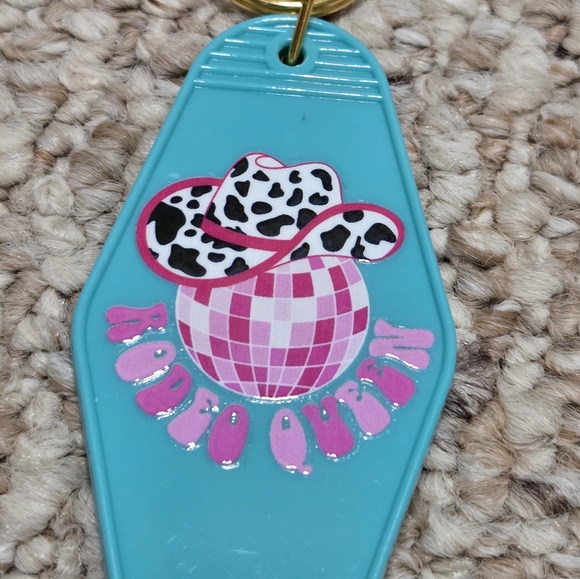 Hand Crafted Turquoise Rodeo Queen Key Holder - Picture 2 of 3